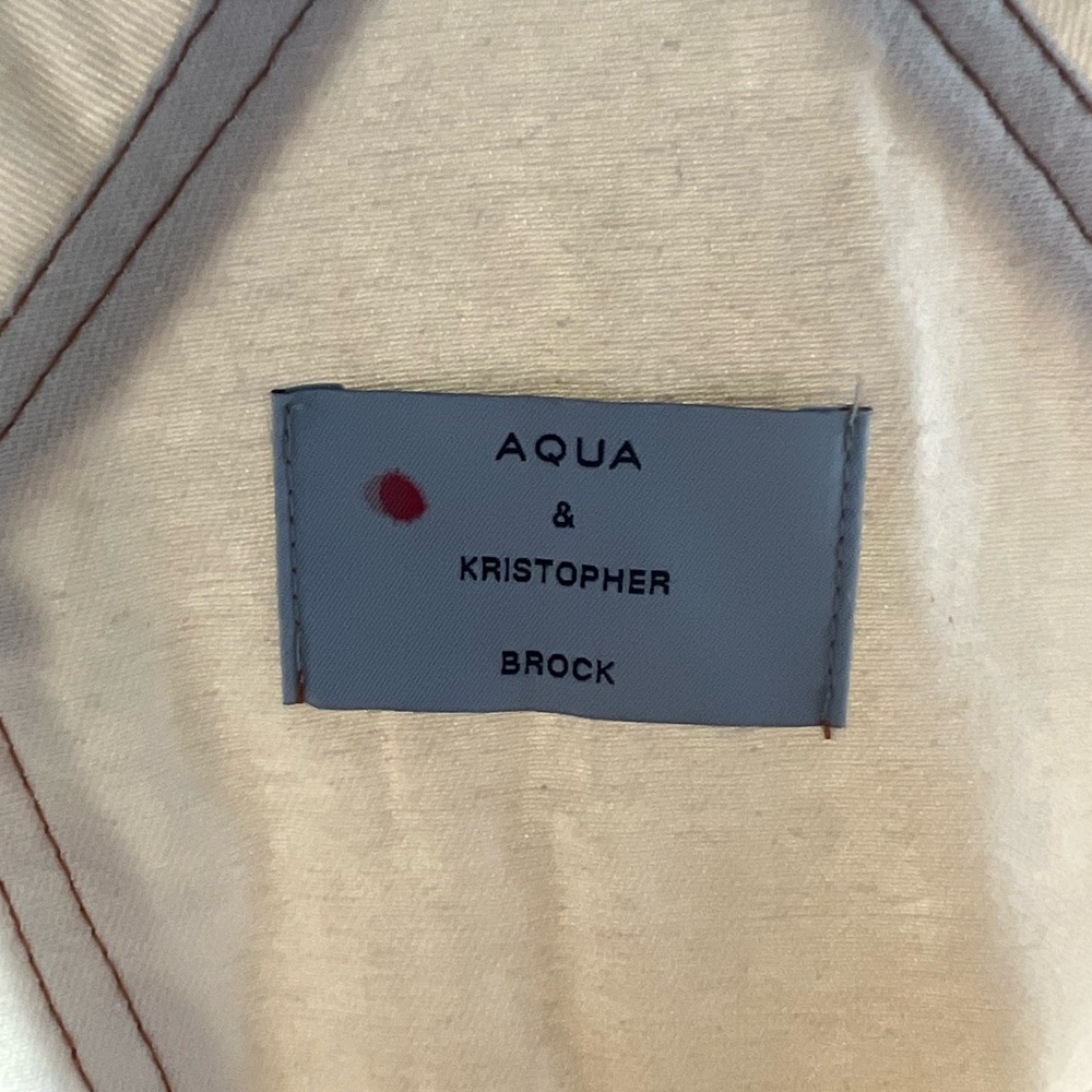 🆕 Aqua x Kristopher White Overalls Wide Leg Jumpsuit Minimalist Chic Casual XL - Picture 14 of 17